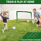 Gosports Team Tone 4 Ft X 3 Ft Portable Soccer Goal For Kids - Pop Up Net For Backyard - Dark Green