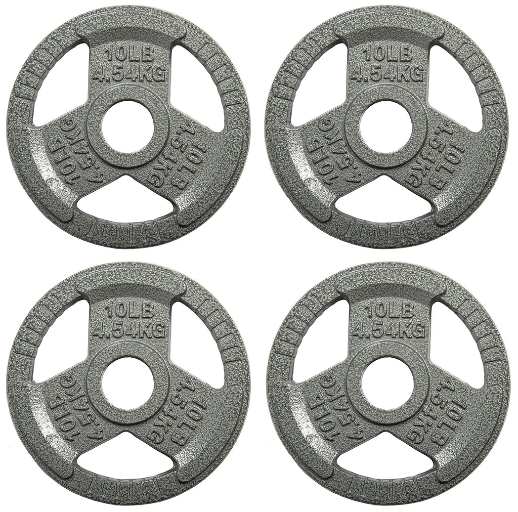 Balancefrom Olympic 2-Inch Cast Iron Plate Weight Plate For Strength Training And Weightlifting, 10-Pound, Set Of 4