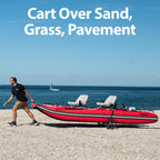 Sea Eagle Ez Cart - Chart Wheel System For Boats And Kayaks (Wide Ez Cart)