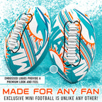 Franklin Sports Nfl Miami Dolphins Football - Youth Mini Football - 8.5'' Junior Size Ball - Spacelace Easy Grip Texture- Perfec