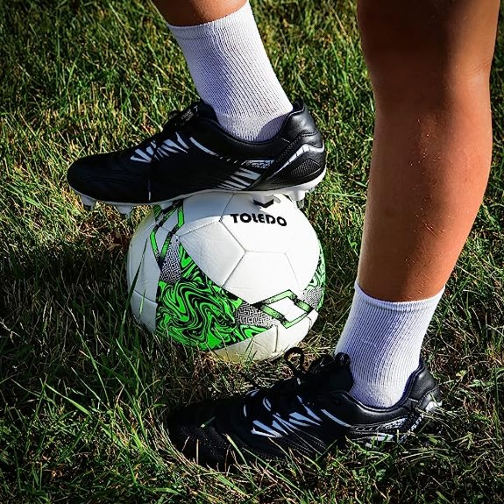 Vizari Valencia Soft Ground Soccer Shoes – Black/White