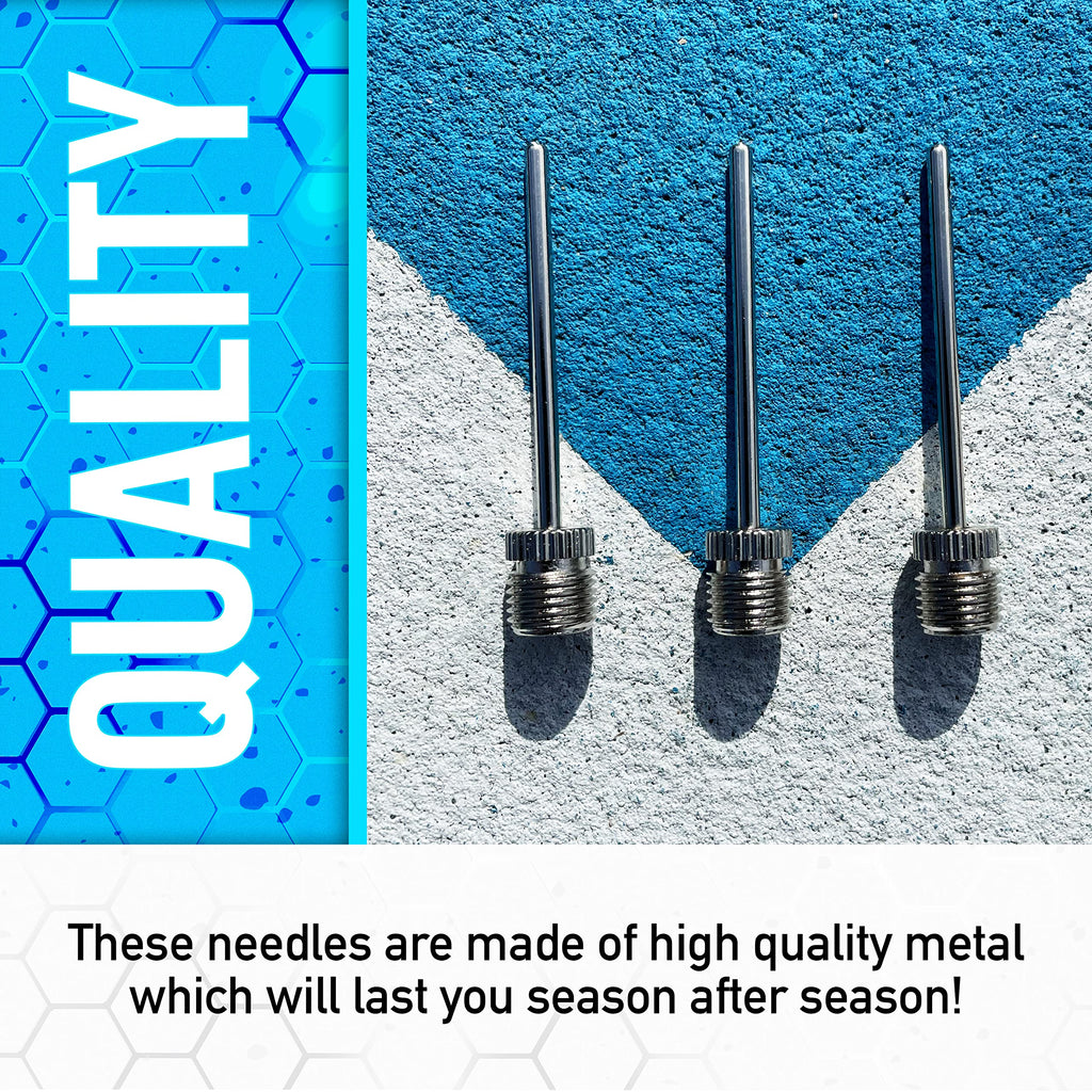 Franklin Sports 3 Pack Of Inflation Needles Silver