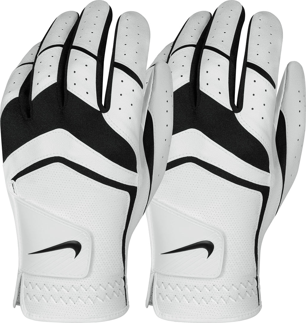 Nike Mens Dura Feel Golf Glove (2-Pack) (White), Small, Left Hand