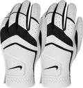 Nike Mens Dura Feel Golf Glove (2-Pack) (White), Small, Left Hand