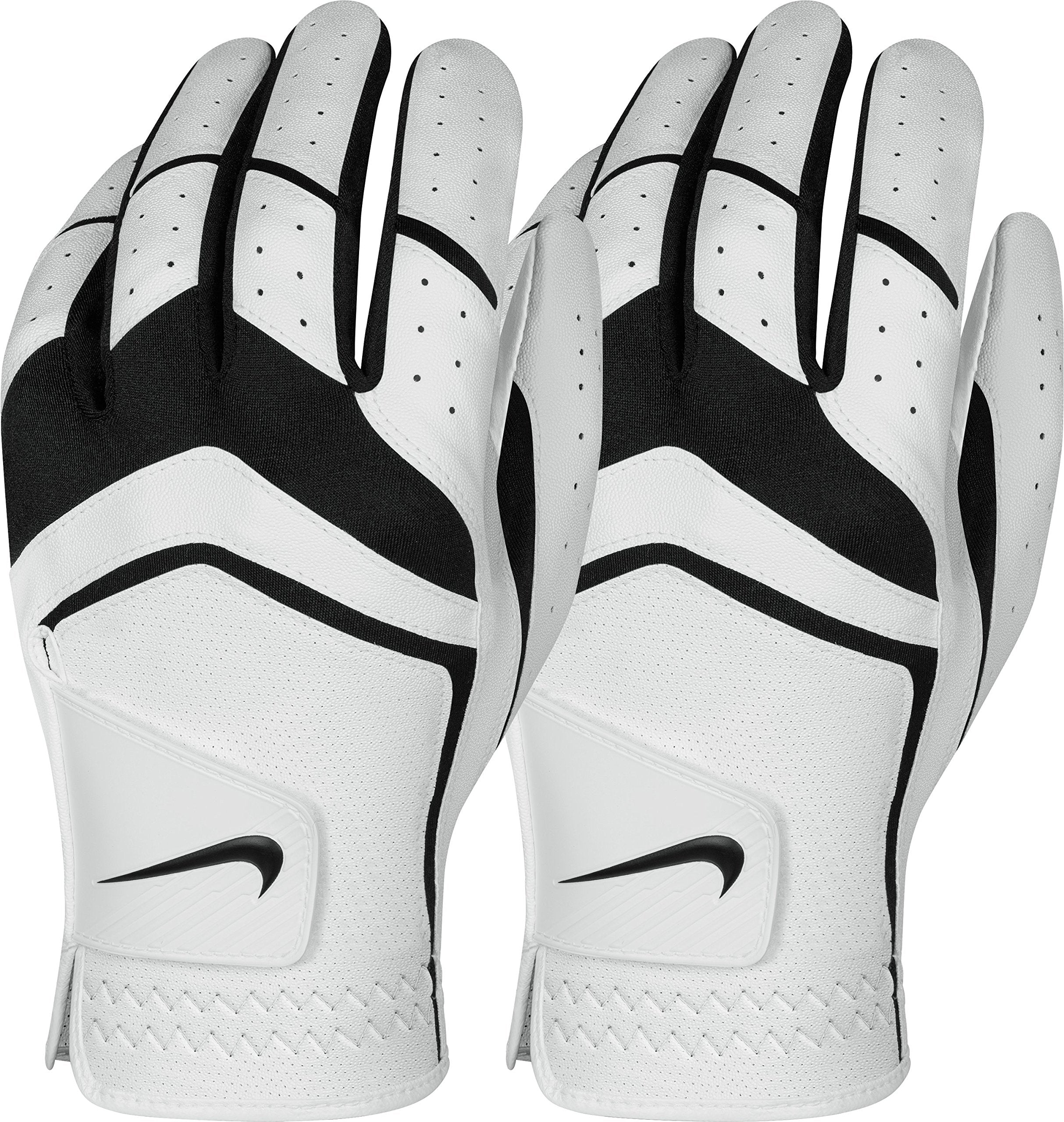 Nike Mens Dura Feel Golf Glove (2-Pack) (White), Small, Left Hand