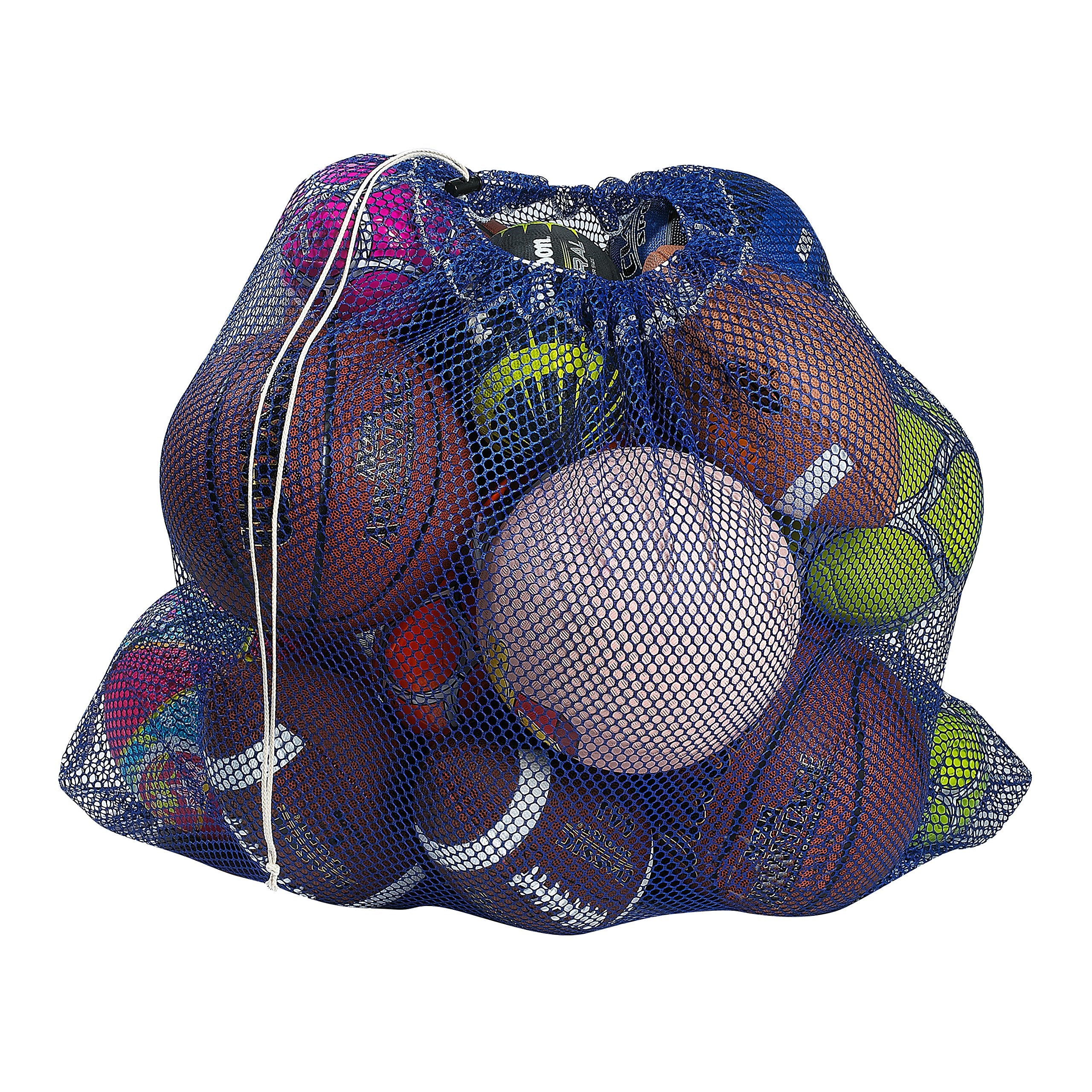 Handy Laundry Mesh Equipment Bag, Royal Blue - 32 x 36 - Adjustable, sliding drawstring cord closure. Perfect mesh bag for paren