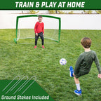 Gosports Team Tone 6 Ft X 4 Ft Portable Soccer Goal For Kids - Pop Up Net For Backyard - Dark Green