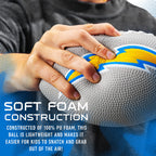 Franklin Sports Nfl Los Angeles Chargers Football - Kids Foam Football - Soft Football - Mini Size - Perfect For Gameday - 8.5''