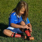 Vizari Matera Soccer Ankle Protection Shin Guard with Ankle Protection – Red/Black