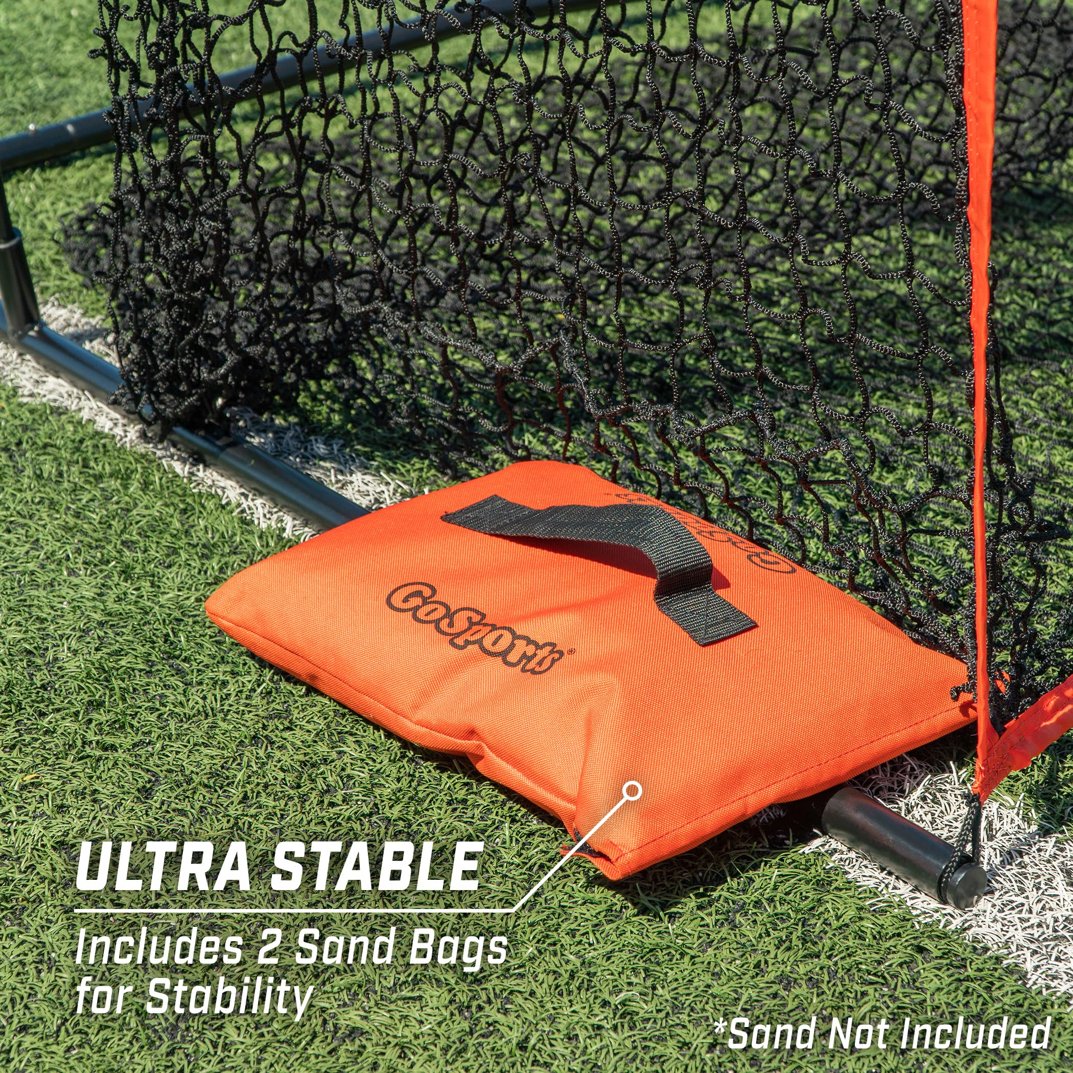 Gosports Football 7 Ft X 4 Ft Kicking Net - Sideline Practice For Punting Or Place Kicks, Ultra-Portable Design With Weighted Sa