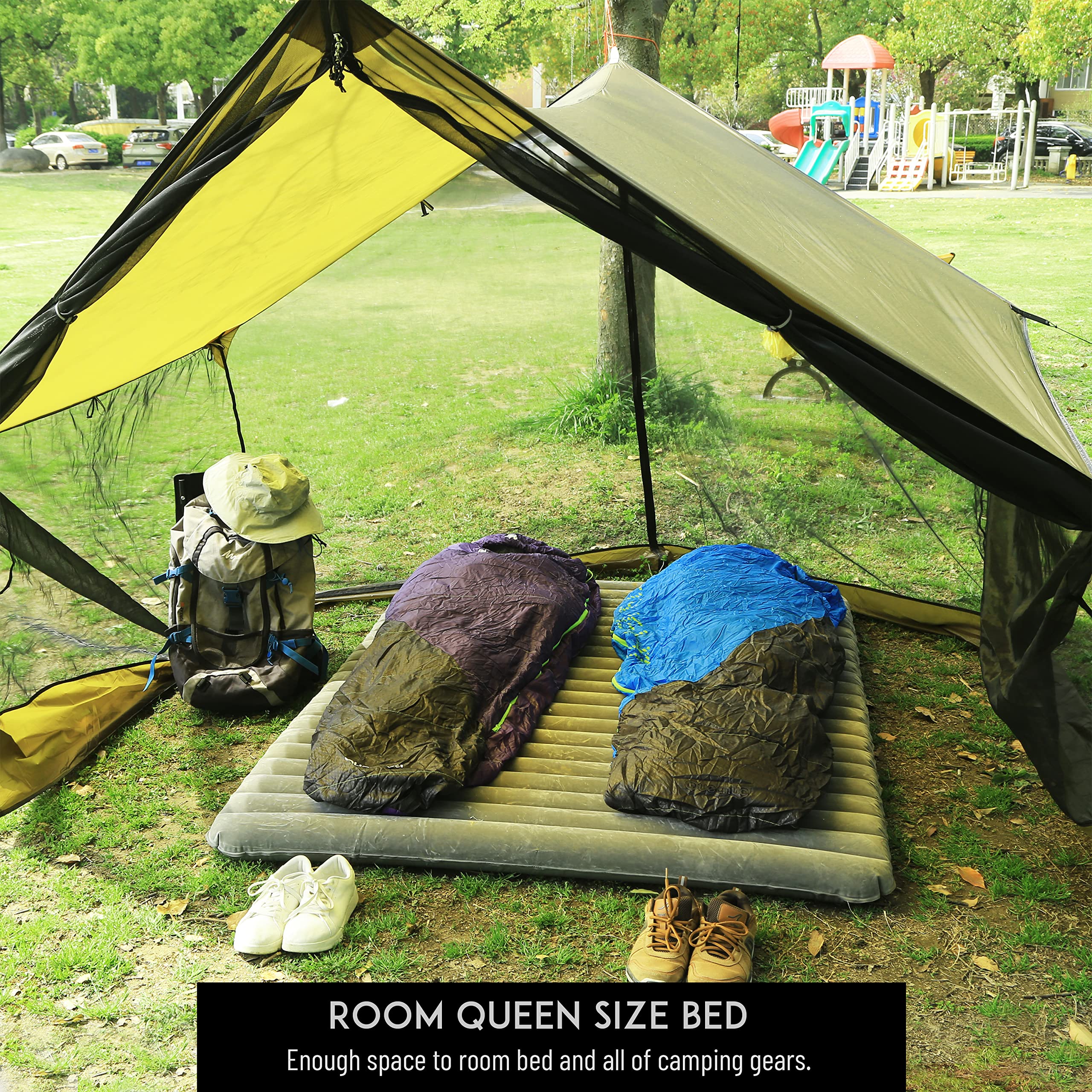 Lightweight No Bug Screen House For Hammock, Canoe Picnics Backyards Backpacking Camping Beach In Summer (Ultralight)