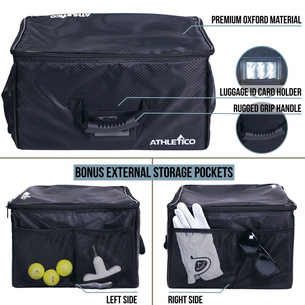 Athletico Golf Trunk Organizer Storage - Car Golf Locker To Store Golf Accessories | Collapsible When Not In Use