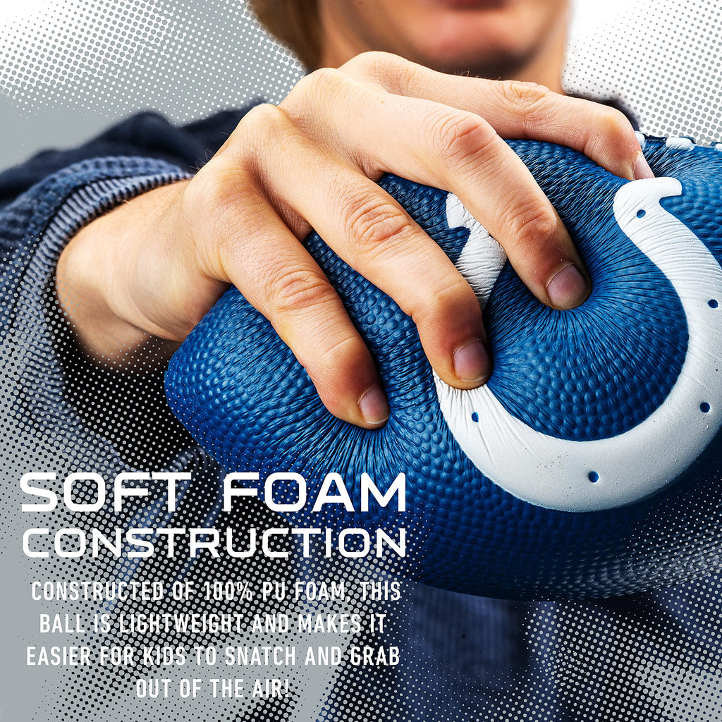 Franklin Sports Nfl Indianapolis Colts Football - Kids Foam Football - Soft Football - Mini Size - Perfect For Gameday - 8.5'' 3