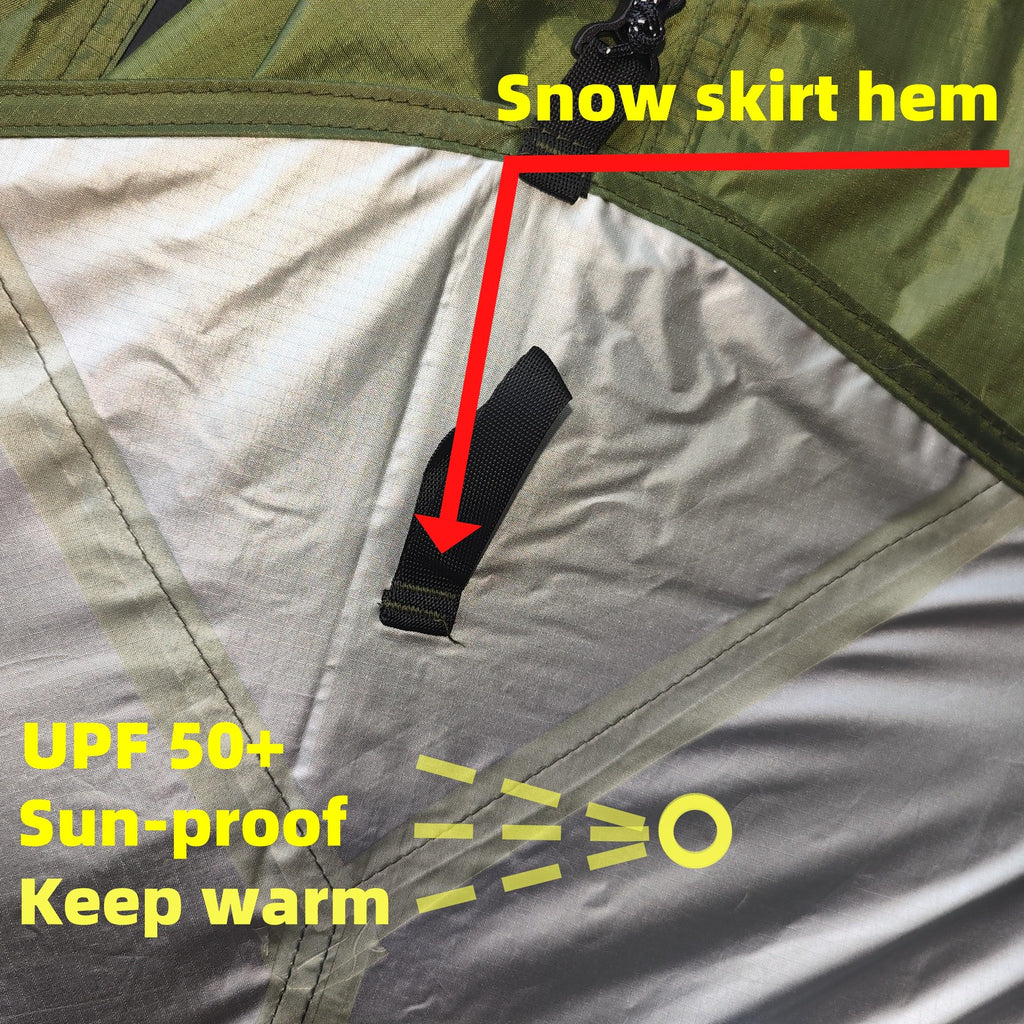 Longeek 4 Person Camping Tent 4 Seasons Backpacking Ultralight Easy Up Hot Teepee