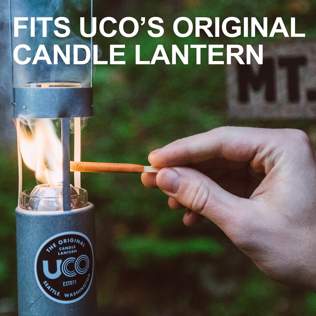 Official Uco 12-Hour White Candles For Uco Candle Lanterns, Clean Burning, Lead-Free, Non-Scented, 3.5-Inch, 20-Pack