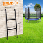 Serenelife Outdoor Trampoline Access Safety Ladder - 2 Step Weather Resistant Galvanized Steel Trampoline Climbing Ladder - For