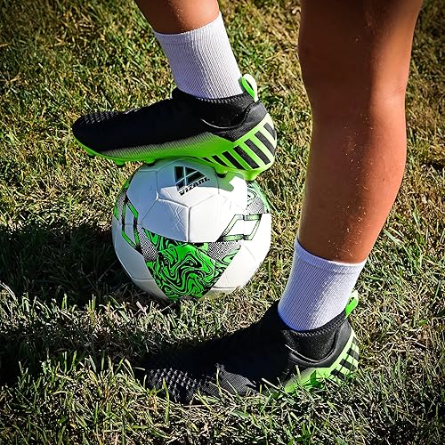 Vizari Santos Adult FG Mid Cut Soccer Shoes – Black/Green
