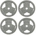 Fitvids Cast Iron Plate Weight Plate For Strength Training And Weightlifting, 1-Inch Center, 5Lb (Set Of 4)