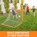 Gosports Team Tone 4 Ft X 3 Ft Portable Soccer Goal For Kids - Pop Up Net For Backyard - Orange