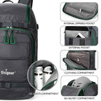 Unigear Ski Boot Bag, 50L Ski Boot Travel Backpack For Ski Helmet, Goggles, Gloves, Skis, Snowboard & Accessories (Gray)