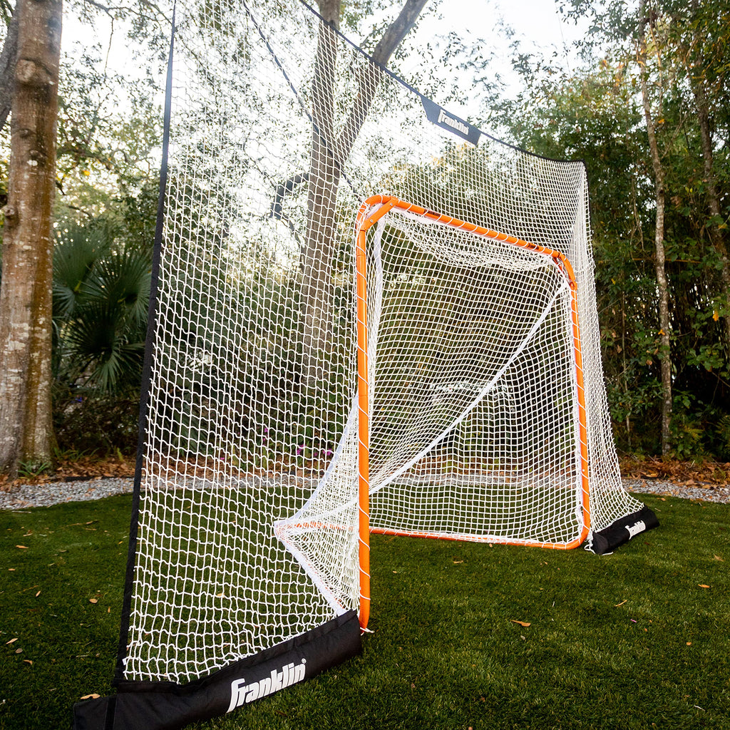 Franklin Sports Lacrosse Backstop Net - Lax Goal Extra Large Durable Net For Shooting Training + Practice - - 12' X 9'