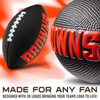 Franklin Sports Nfl Cleveland Browns Football - Kids Foam Football - Soft Football - Mini Size - Perfect For Gameday - 8.5'' 3D
