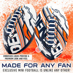 Franklin Sports Nfl Denver Broncos Football - Youth Mini Football - 8.5'' Junior Size Ball - Spacelace Easy Grip Texture- Perfec