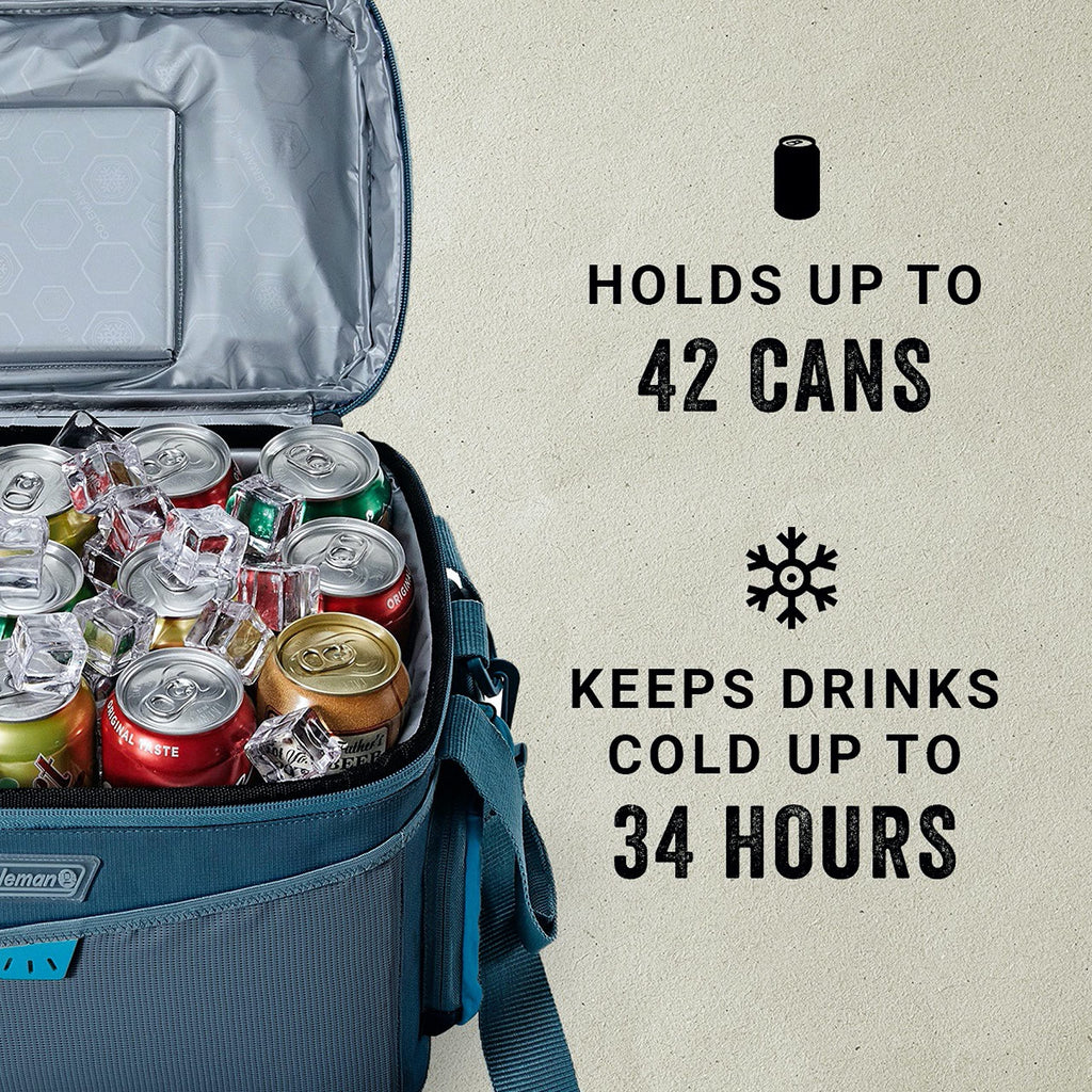 Coleman Sportflex Insulated Soft Cooler With Expandable Active Stretch Pockets & High Capacity