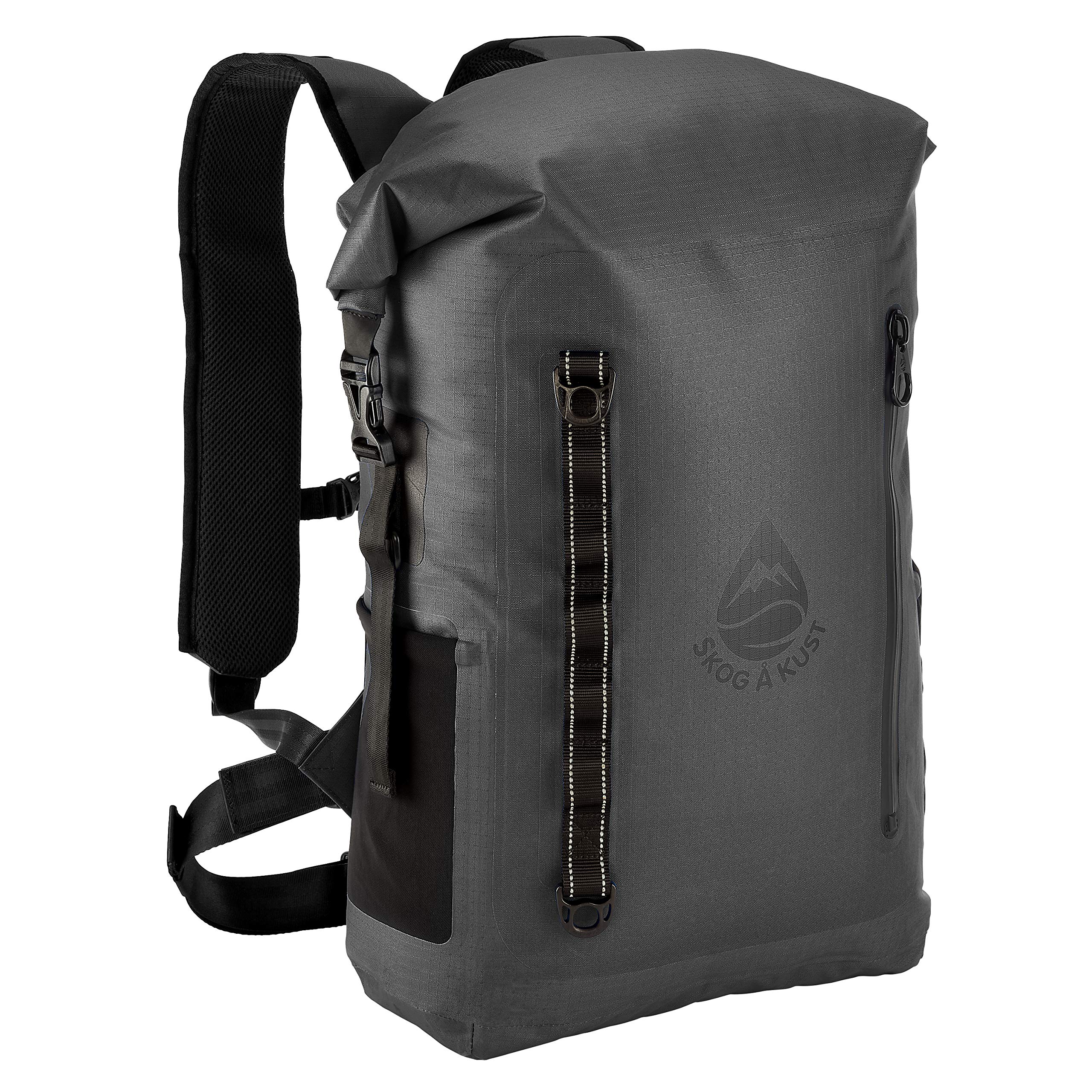 Skog  Kust BackSk Pro Waterproof Floating Backpack with Exterior Airtight Zippered Pocket | Grey, 35L