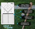 Murray Sporting Goods Baseball Dry Erase Coaches Clipboard | Double-Sided Baseball Lineup Clipboard Dry Erase White Board | Base