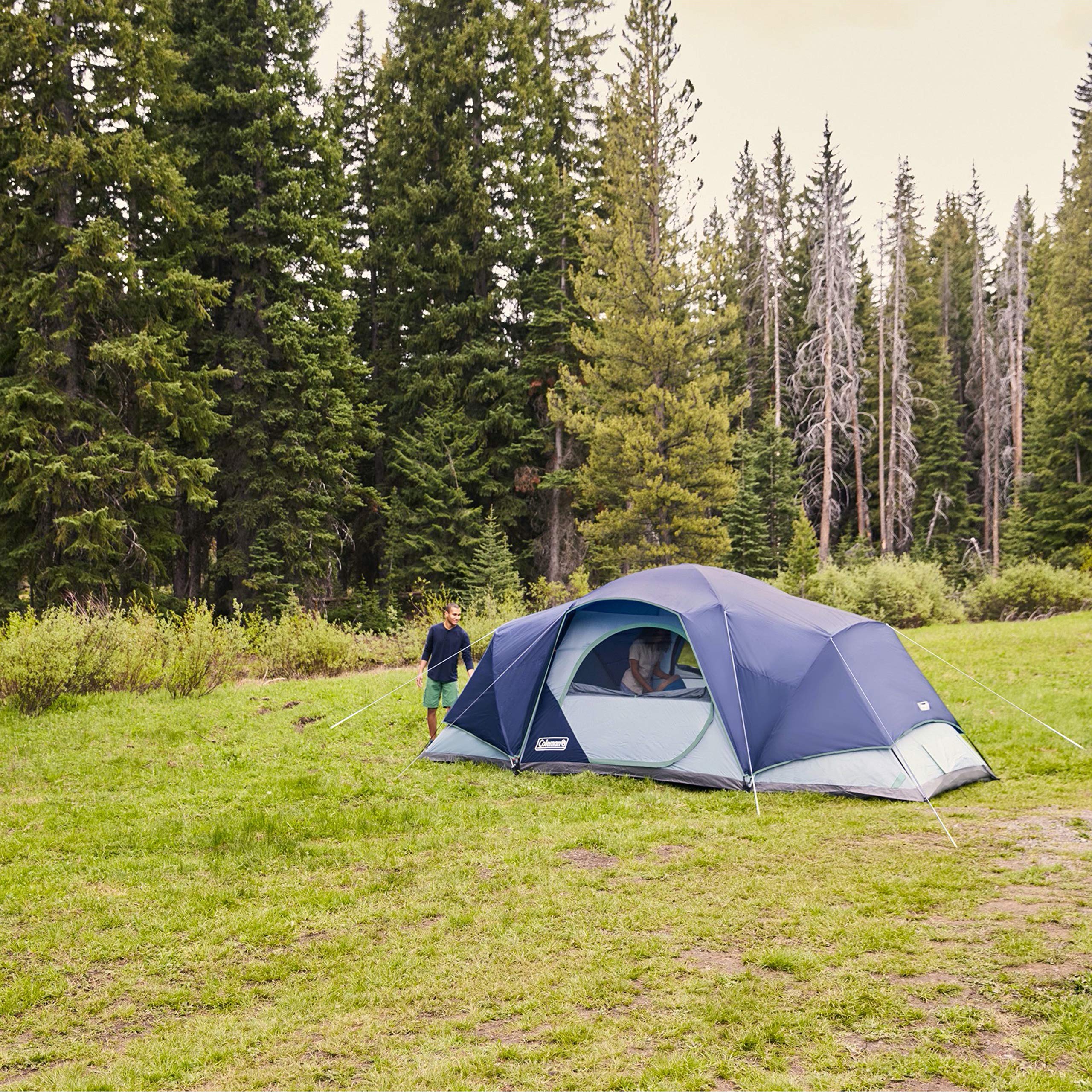 Coleman Skydome Tent Xl, 8/10/12 Person Camping Tent, Blue Nights