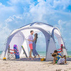 Unicamper 12X12Ft Beach Tent Sun Shelter | Perfect For Beach Camping Or Backyard Fun | Lightweight Beach Shade Design Provides E