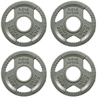Balancefrom Olympic 2-Inch Cast Iron Plate Weight Plate For Strength Training And Weightlifting, 2.5-Pound, Set Of 4