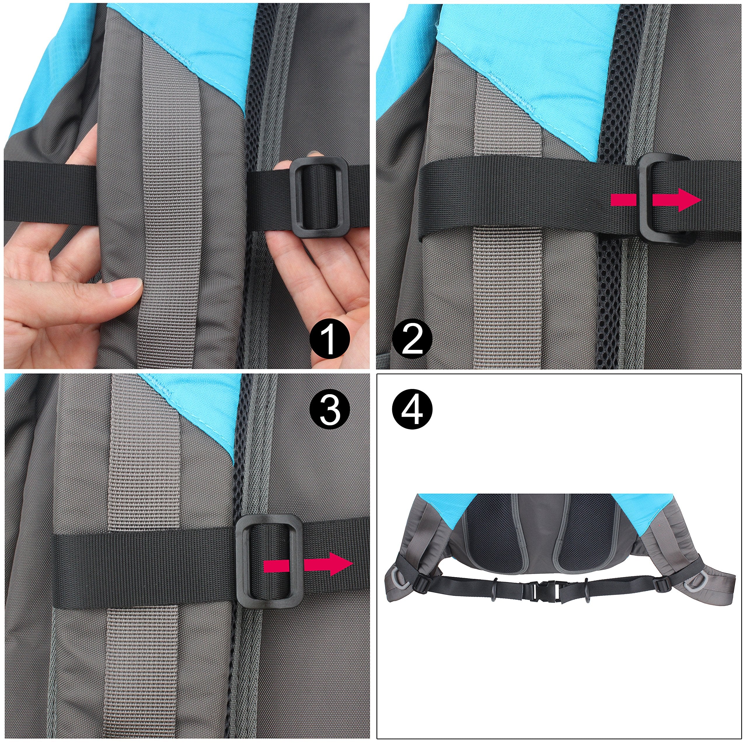 Wisdompro Backpack Chest Strap, Heavy Duty Adjustable Backpack Sternum Strap Chest Belt With Quick Release Buckle For Hiking And