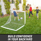 Gosports Team Tone 4 Ft X 3 Ft Portable Soccer Goal For Kids - Pop Up Net For Backyard - White