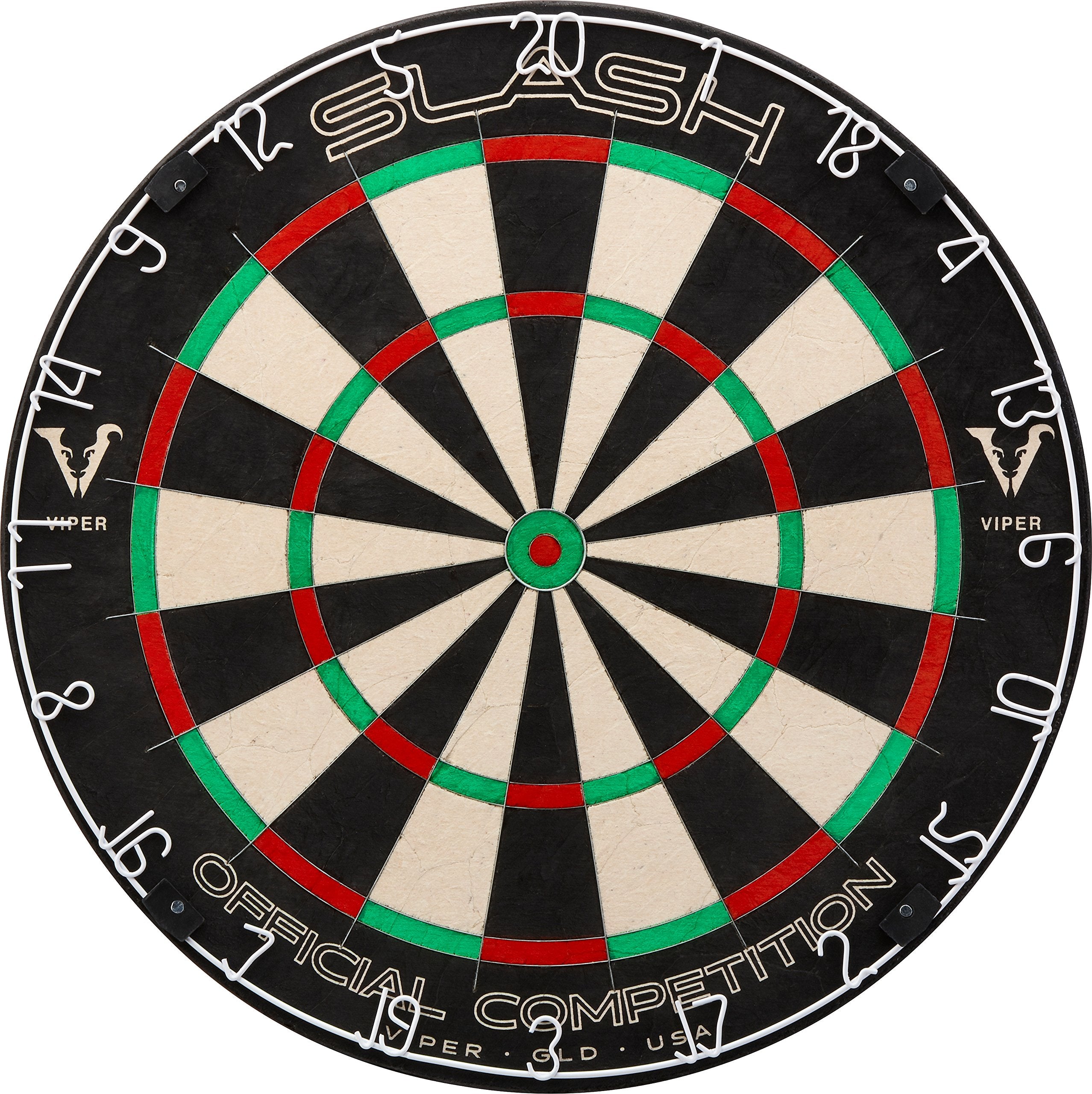 Viper Slash Official Competition Bristle Steel Tip Dartboard, Wdf Accredited With Staple-Free Ultra-Thin Metal Wiring, Self-Heal