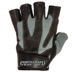 Contraband Black Label 5150 Mens Pro Leather Fingerless Weight Lifting Gloves - Durable Light - Medium Padded Split Leather Gym