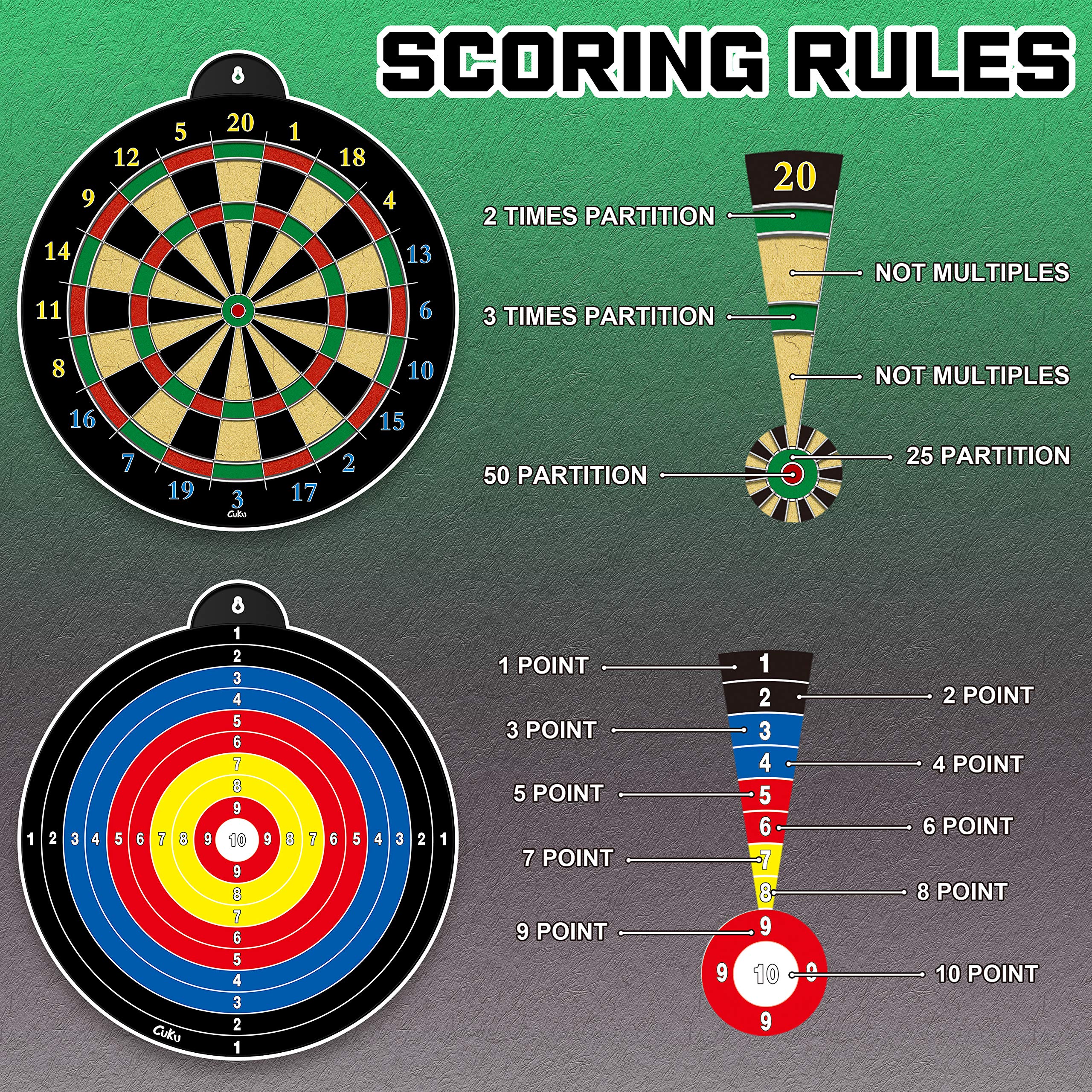 Magnetic Dart Board - 12Pcs Magnetic Darts (Red Green Yellow) - Excellent Indoor Game And Party Games - Magnetic Dart Board Toys