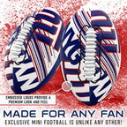Franklin Sports Nfl New York Giants Football - Youth Mini Football - 8.5'' Junior Size Ball - Spacelace Easy Grip Texture- Perfe