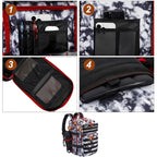 LHI Military Tactical Backpack for Men and Women 45L Army 3 Days Assault Pack Bag Large Rucksack with Molle System Black and whi