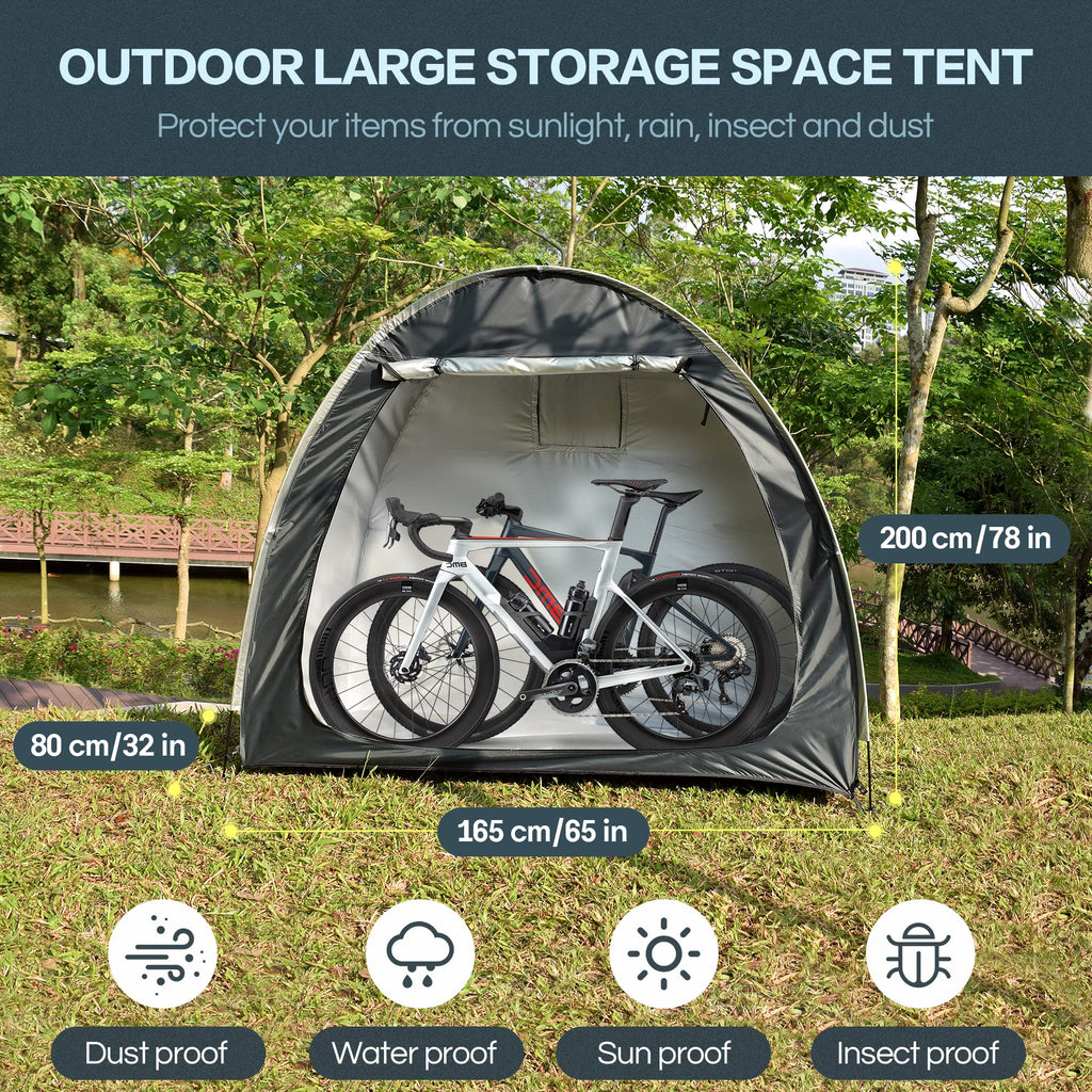 Bike Storage Tent, Anti-Dust Waterproof Bicycle Tent, Portable Bike Storage Tent For 3-4 Bikes, Foldable Bike Shelter For Garden