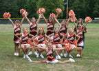 Puzine 2Pack 12'' Cheerleading Pom Poms With New Handle For Team Spirit Sports Dance Cheering Kids Adults(Orange)