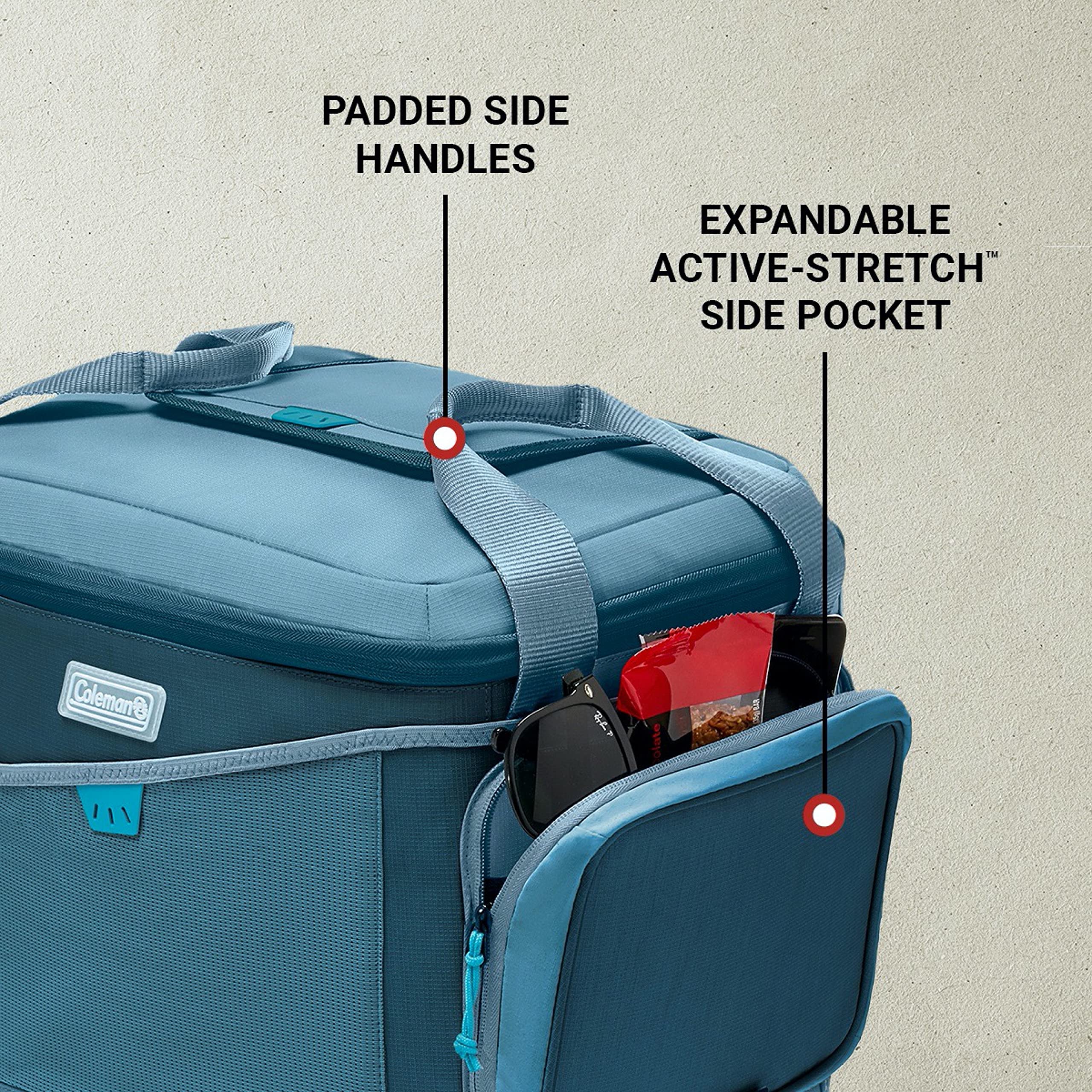 Coleman Sportflex Insulated Soft Cooler With Expandable Active Stretch Pockets & High Capacity