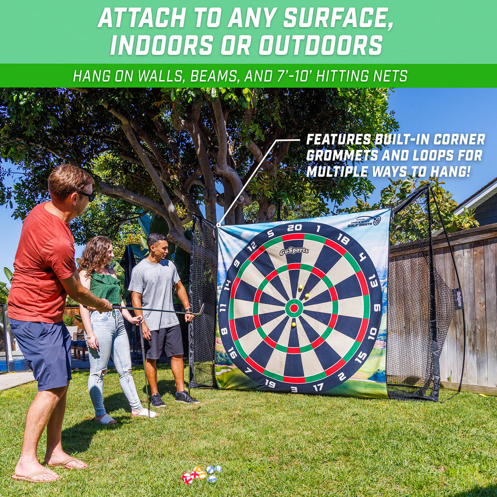 Gosports Chip N' Stick Golf Chipping Mat Game With Golf Balls - Choose Classic, Darts Or Islands