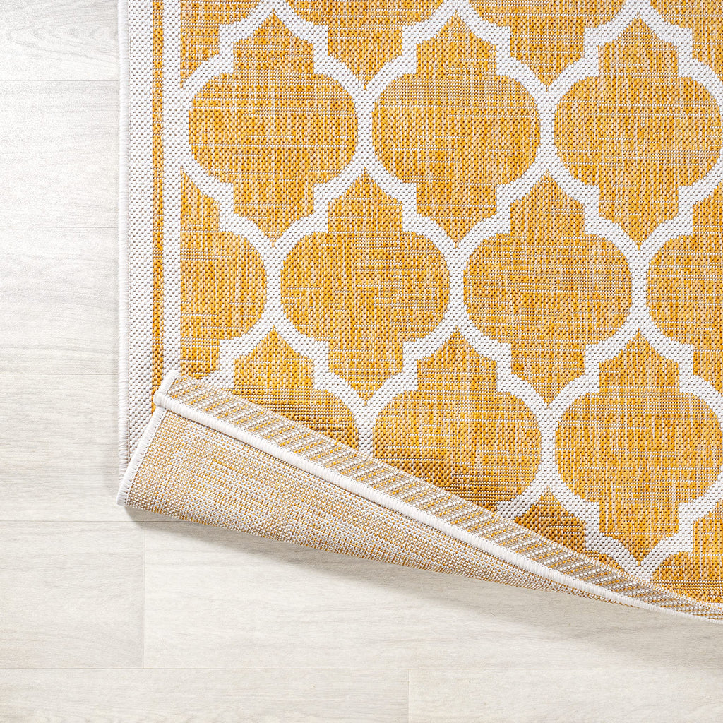 Jonathan Y Smb109F-3 Trebol Moroccan Trellis Textured Weave Indoor Outdoor Area Rug, Bohemian Coastal Contemporary Easy Cleaning