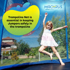 Machrus Upper Bounce Trampoline Net Replacement 8Ft 10Ft 11Ft 12Ft 13Ft 14Ft 15Ft 17Ft- Safety Net For Top-Ring Enclosure System