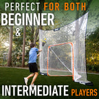 Franklin Sports Lacrosse Backstop Net - Lax Goal Extra Large Durable Net For Shooting Training + Practice - - 12' X 9'