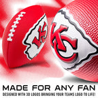 Franklin Sports Nfl Kansas City Chiefs Football - Kids Foam Football - Soft Football - Mini Size - Perfect For Gameday - 8.5'' 3