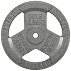 Hulkfit 1-Inch Iron Plate For Strength Training, Weightlifting, Single (35 Pounds), Silver
