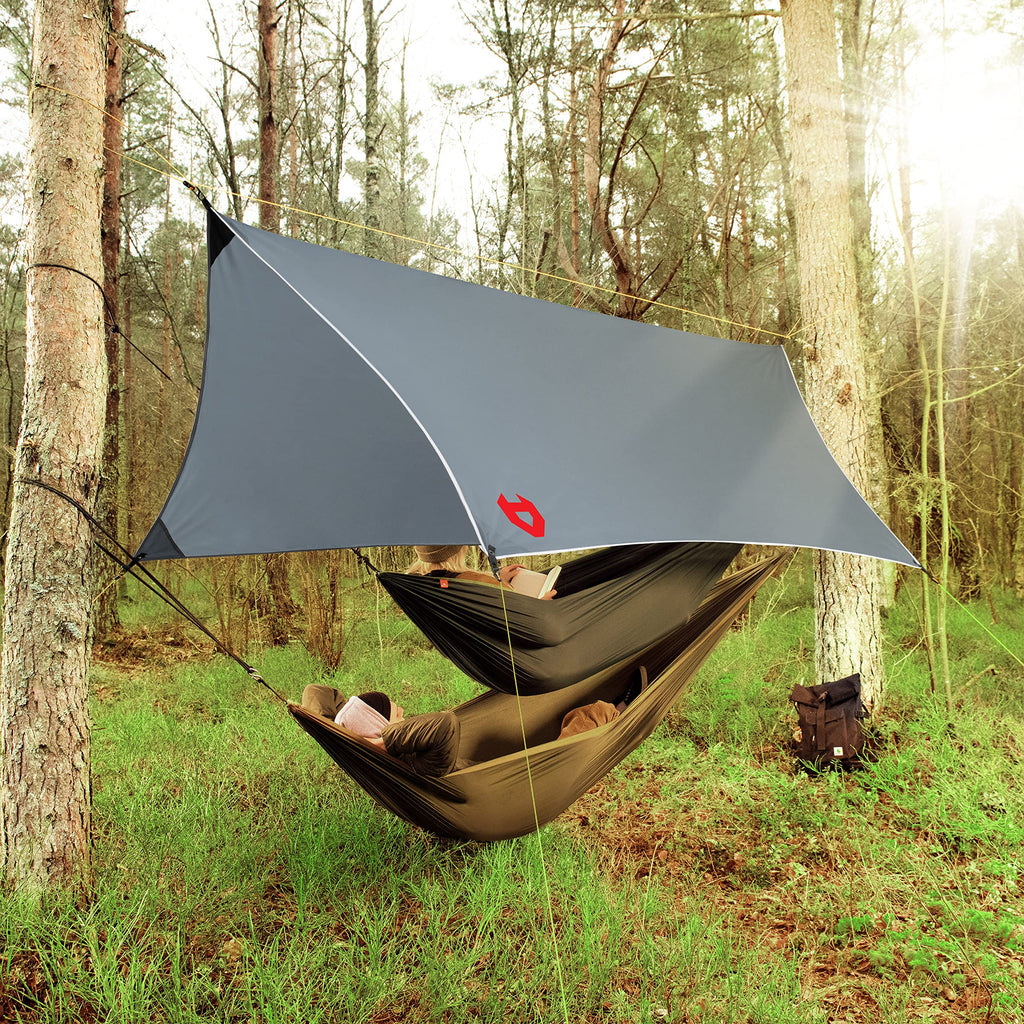 Rain Fly12X10 Lightweight Survival Camping Tarp; 100% Waterproof; Makes A Great Backpacking Tarp Or Hammock Shelter; Comes In Mu